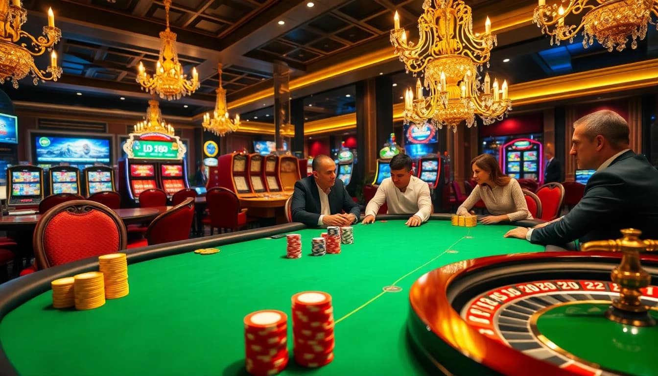 Experience luxurious poker gameplay at UU88 Casino with vibrant colors and professional ambience.