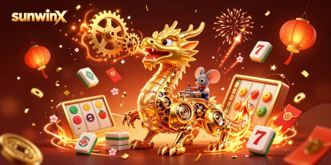 Experience sunwinx gaming with a colorful dragon scene filled with exciting casino elements.