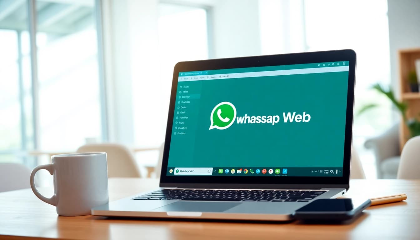 Engaging workspace illustrating WhatsApp Web for seamless communication.