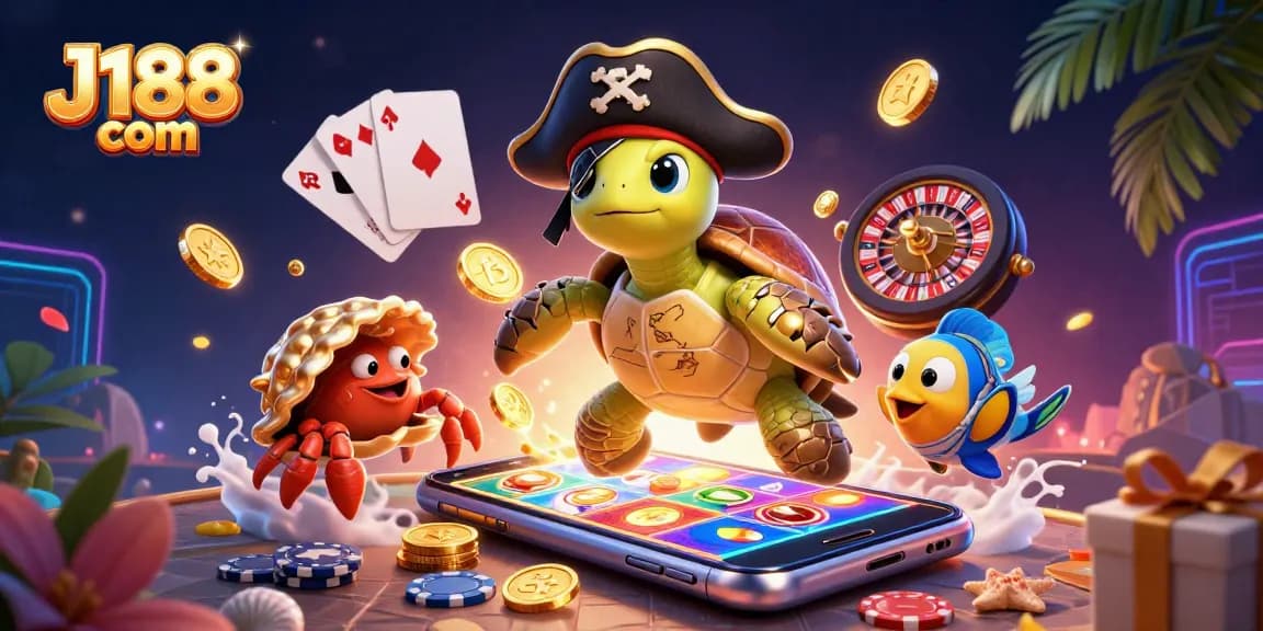 Engage in thrilling gaming with J188 com featuring exciting characters and vibrant casino elements.