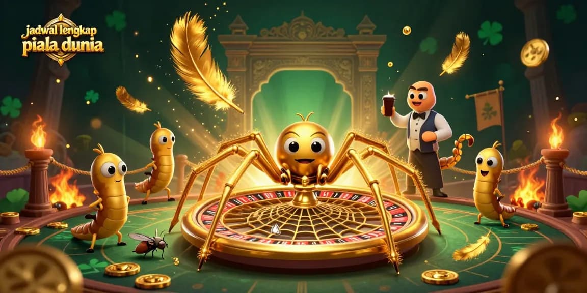 Engaging scene showcasing jadwal lengkap piala dunia with a spider and croupier in a dynamic casino setting.