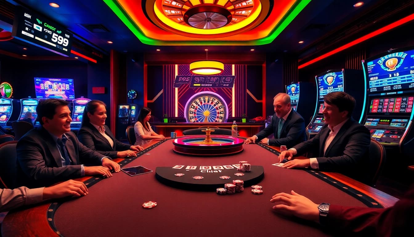 Experience thrilling gambling action at PS99 with lively poker and roulette games.