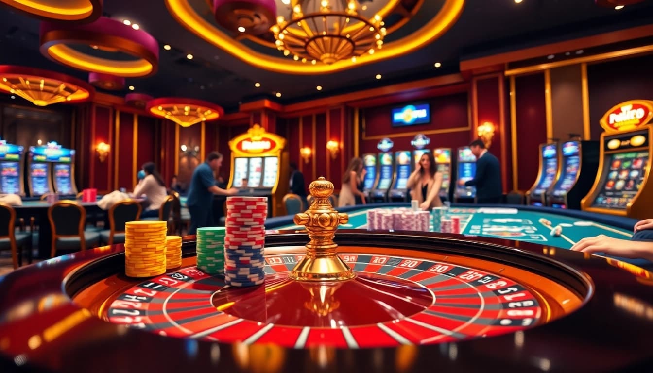 Excited players engaging at the rr 88 roulette table, vibrant chips showcasing luxury gambling atmosphere.
