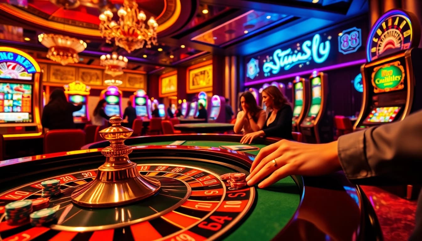 Experience the thrill of casino excitement with 88t-themed roulette and vibrant poker chips.