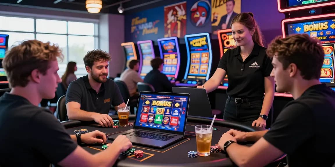 Players enjoying Bonus Buy Slots at international casinos on https://oxfordbedbreakfast.co.uk/ with vibrant gaming atmosphere.