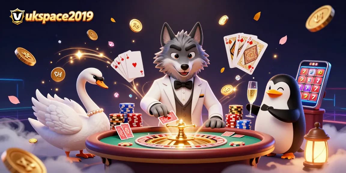 Engage in thrilling gameplay at ukspace2019 with a vibrant casino illustration showcasing excitement and winnings.