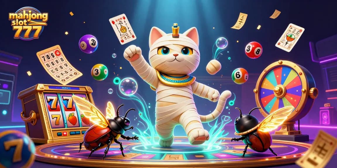 Engage with thrilling action in mahjong slot 777 amid golden casino elements and vibrant visuals.
