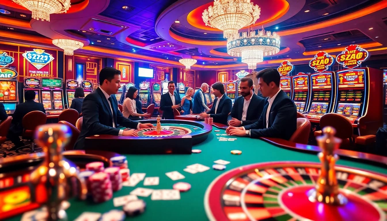 Experience thrilling gameplay at https://thabet77.org/ casino with vibrant lights and engaging games.