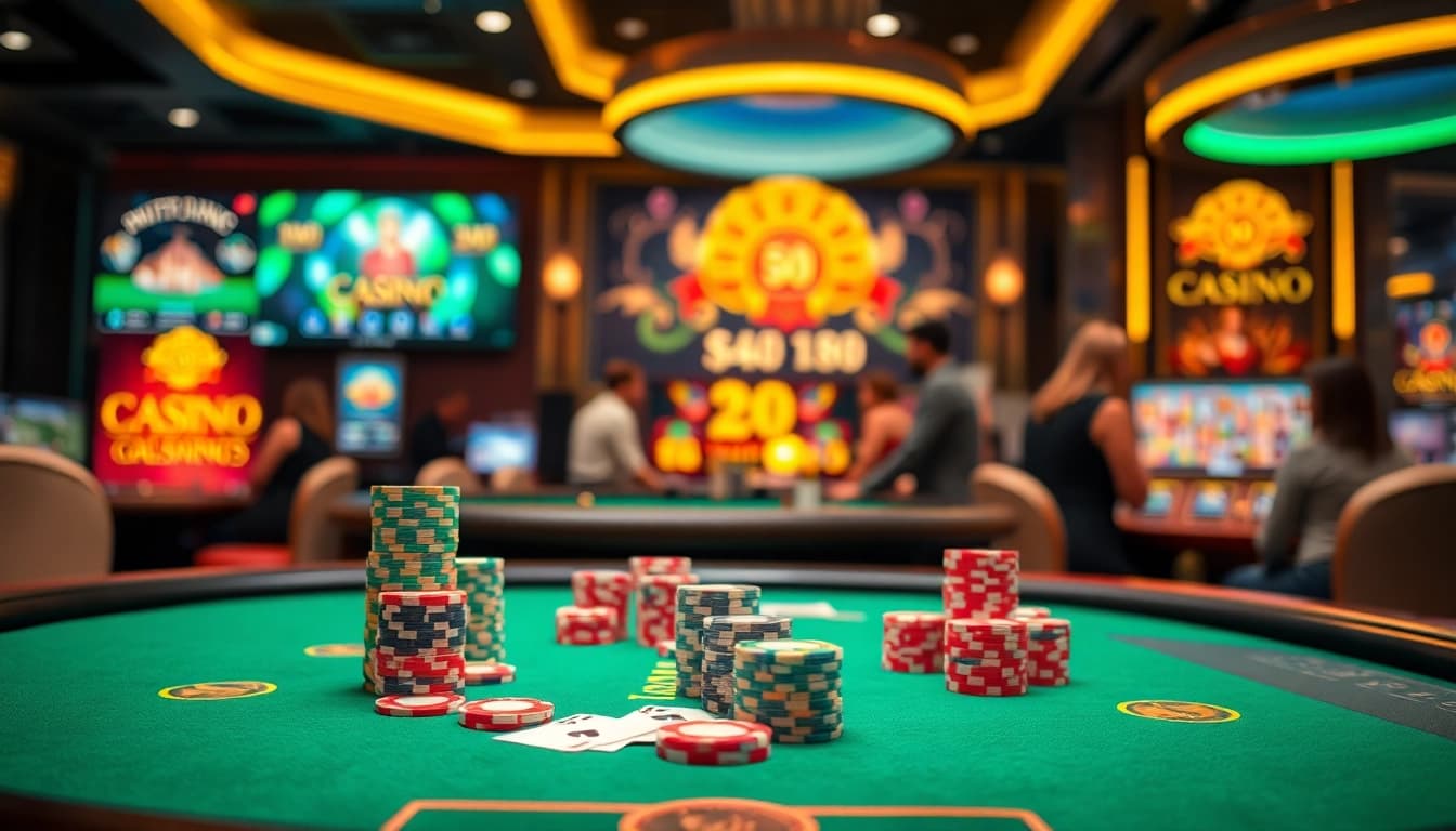 Experience the excitement of the best online casino Canada with vibrant gaming tables and engaging atmosphere.