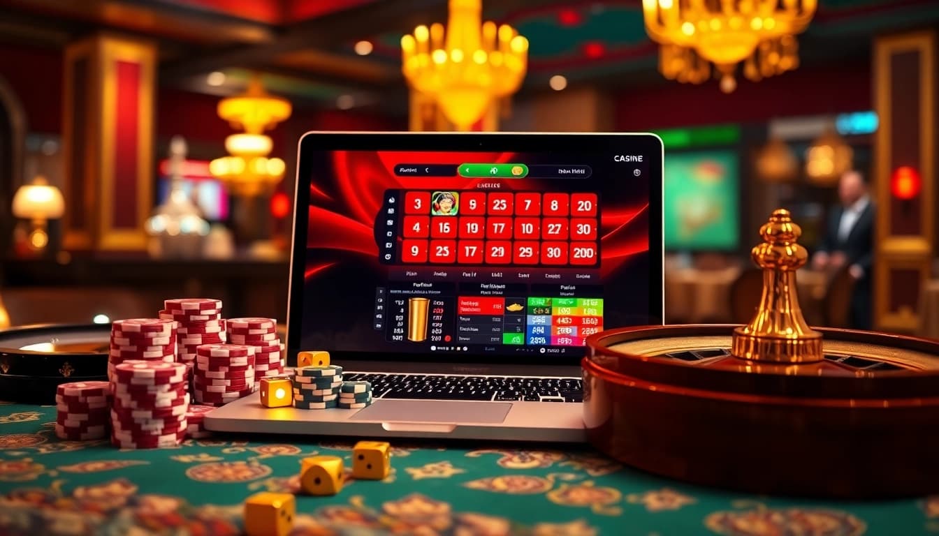 Plongez dans le monde passionnant des casinos en ligne avec des jetons de poker vibrants et une roulette luxueuse.