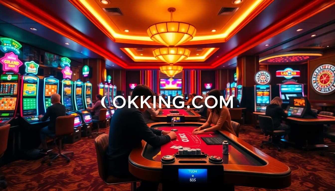 Experience thrilling gambling actions at OKKING COM casino with vibrant games and professional atmosphere.