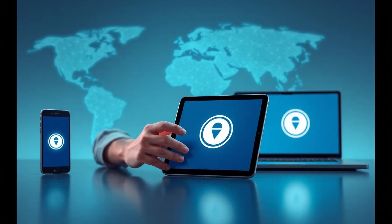 快连 VPN 服务在跨设备间无缝连接，展现安全性与易用性。