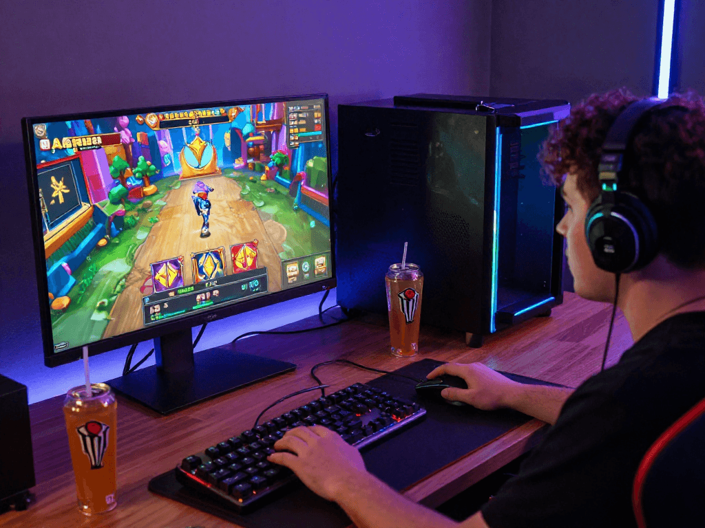 Pengalaman bermain slot gacor dengan suasana gaming modern dan aksesori lengkap.