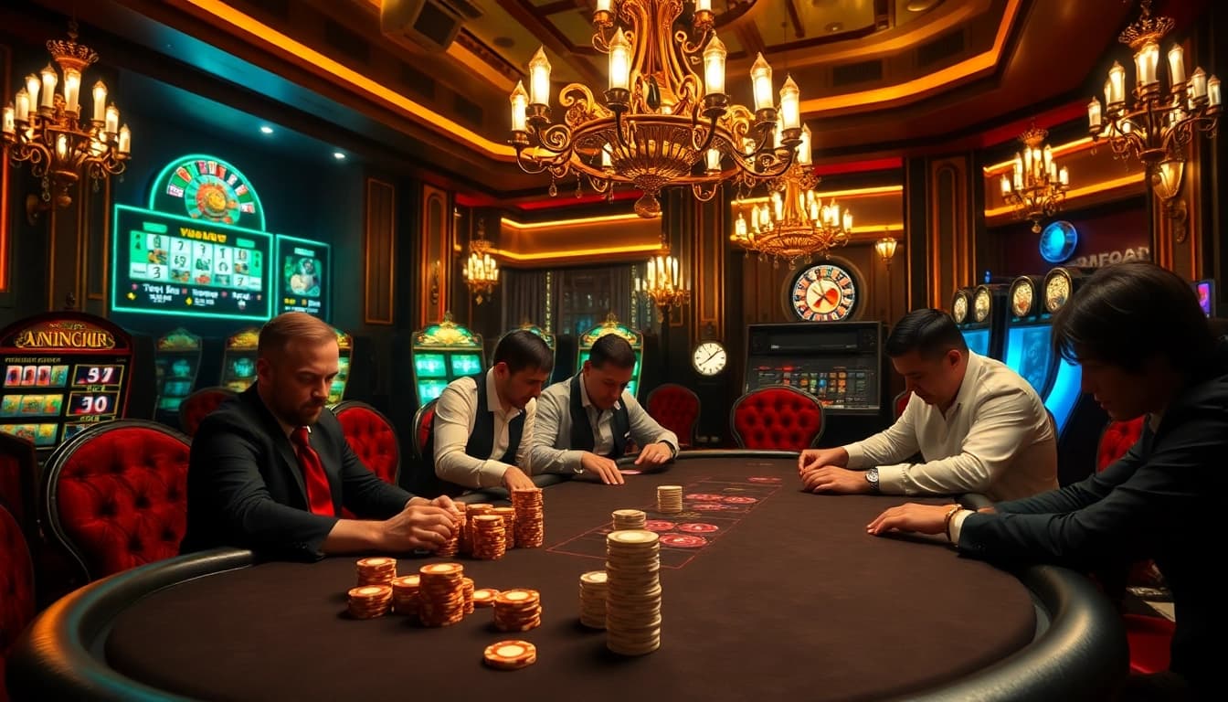 The hidden wiki reveals unique insights into gambling strategies, showcased with a lively poker scene.
