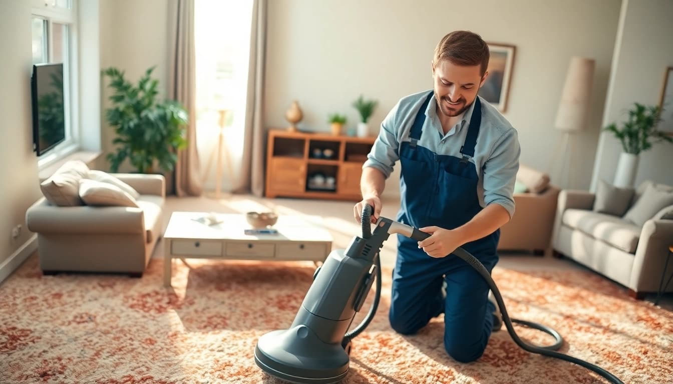 Efficient carpet cleaning roseville ca service revitalizing carpets in a cozy living room.