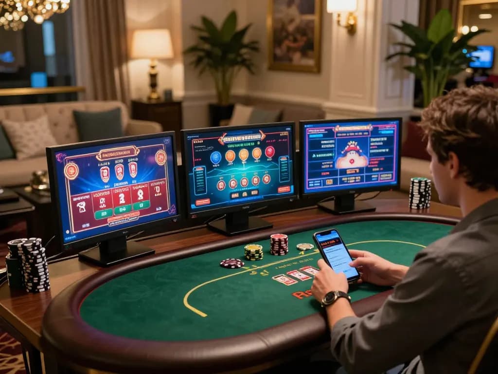 Experience strategic gaming dynamics with the Link MM88 in a luxurious home setup.