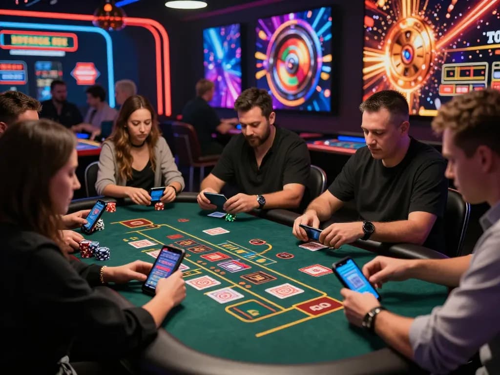 Exciting live casino gaming experience at https://bong99.pro/ with diverse players engaged around a roulette table.