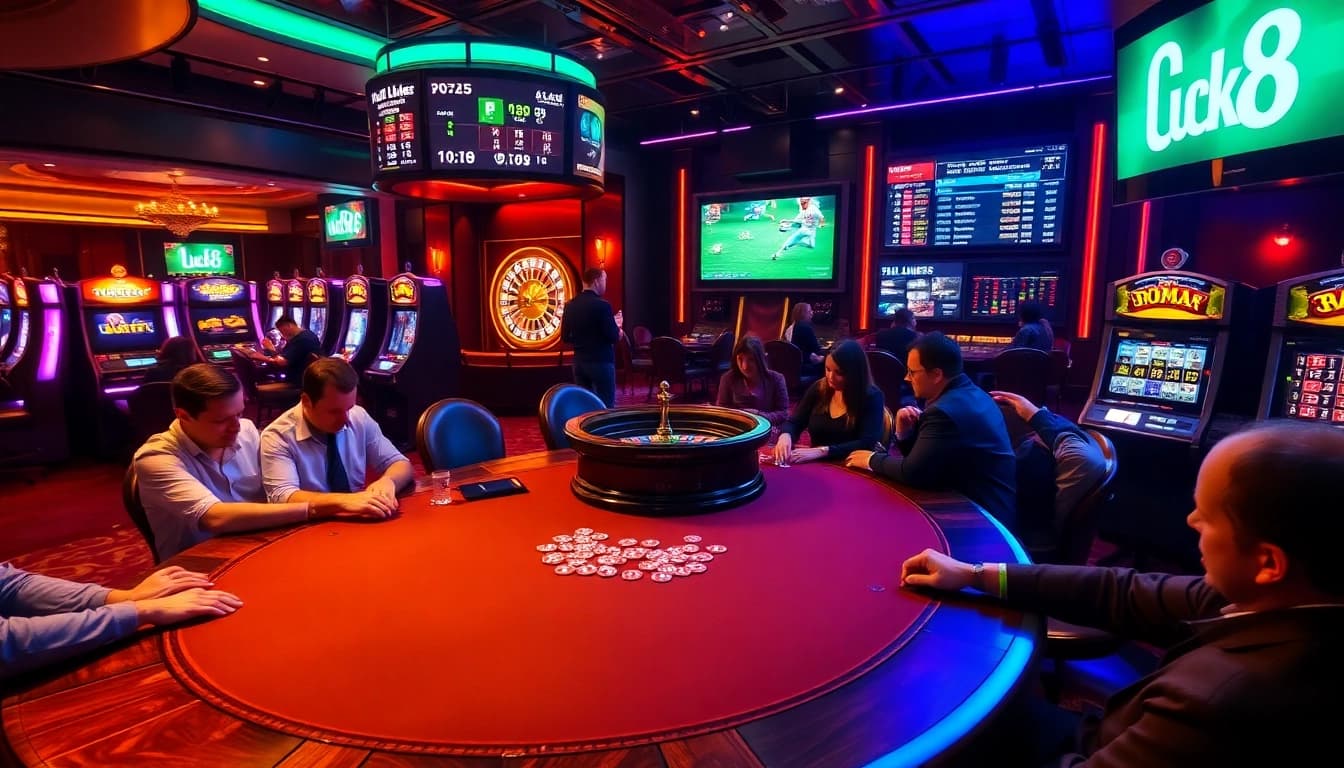 Experience the excitement of luck8 with engaging casino gameplay and vibrant scenes of winning.