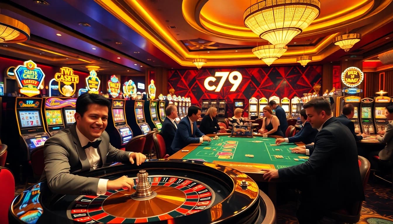 Trải nghiệm đánh bạc với cược cao trong không gian casino sang trọng của cg79 và các hoạt động sôi động.