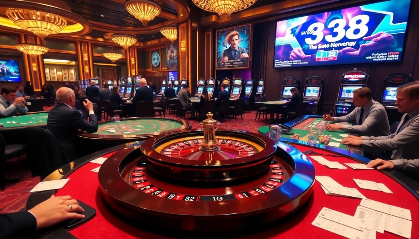 Experience exciting casino action at sv388 with vibrant roulette and card games.