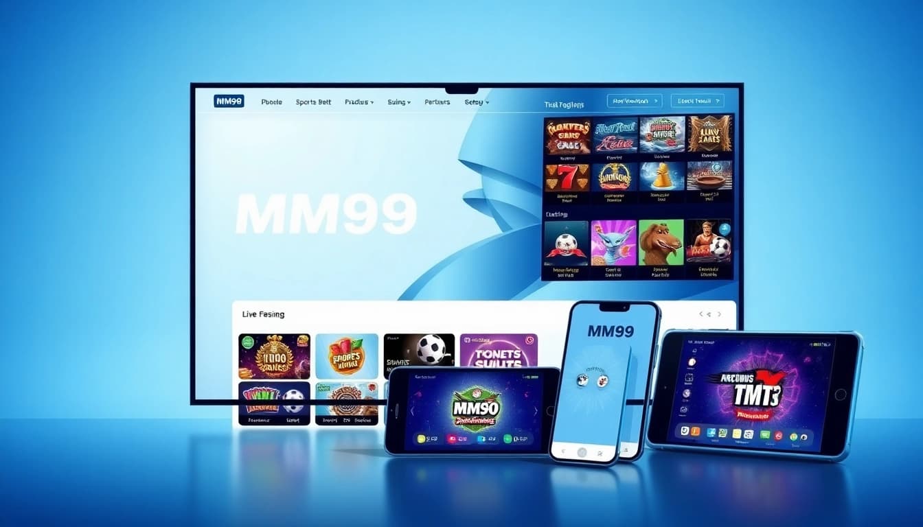 MM99 online gaming platform interface showcasing diverse game categories and modern design.