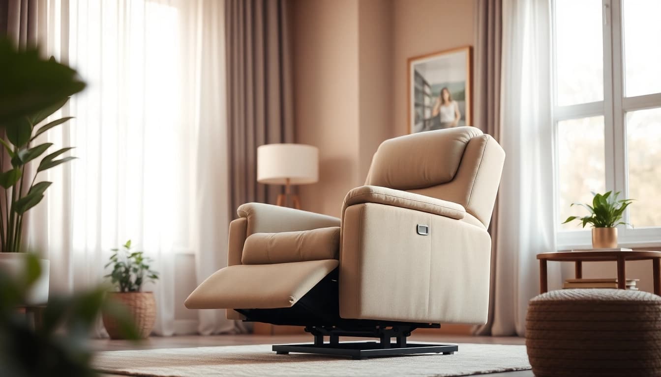 Experience the comfort of lay flat lift chair tailored for relaxation with plush design.