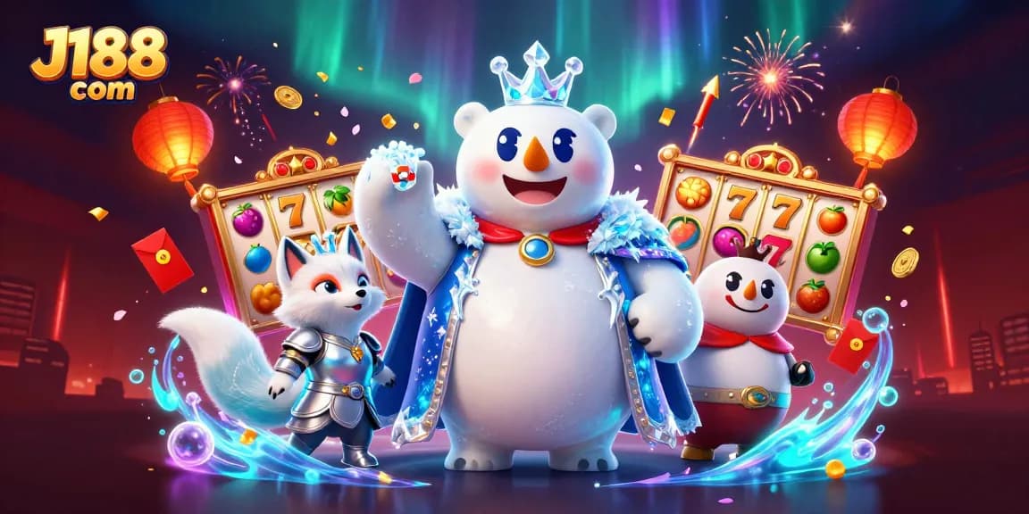 Win big at J188 com with spinning slots and vibrant casino energy in this captivating illustration.