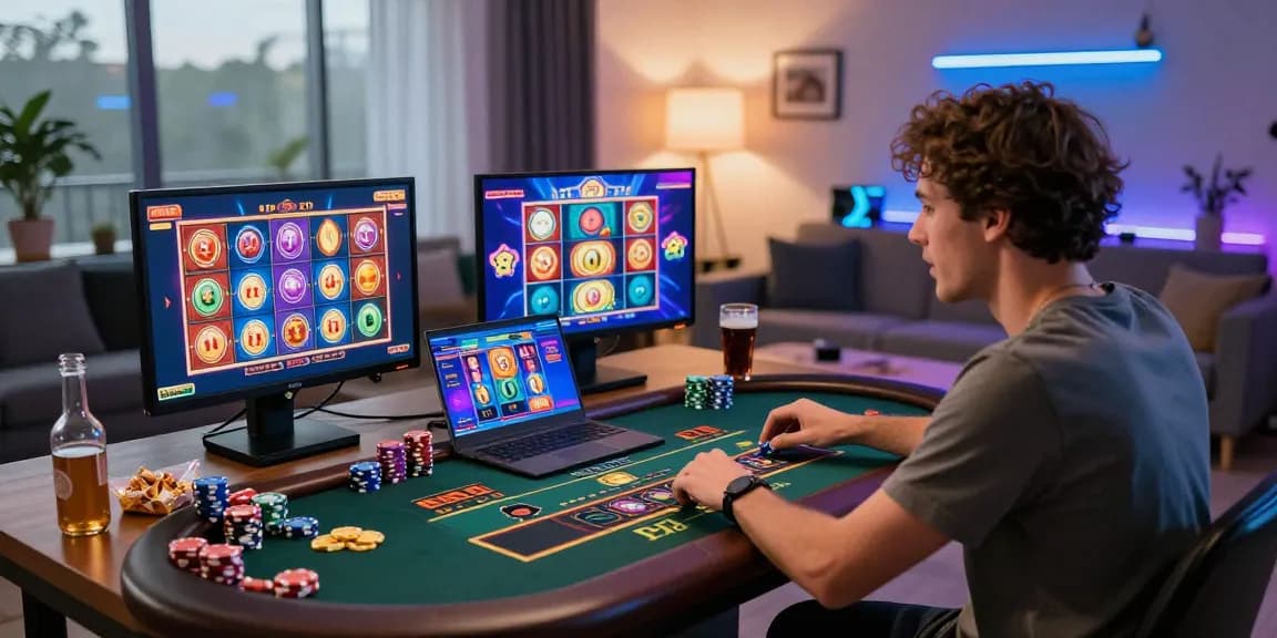 Exciting online casino experience with players engaging at home in USA online casinos.