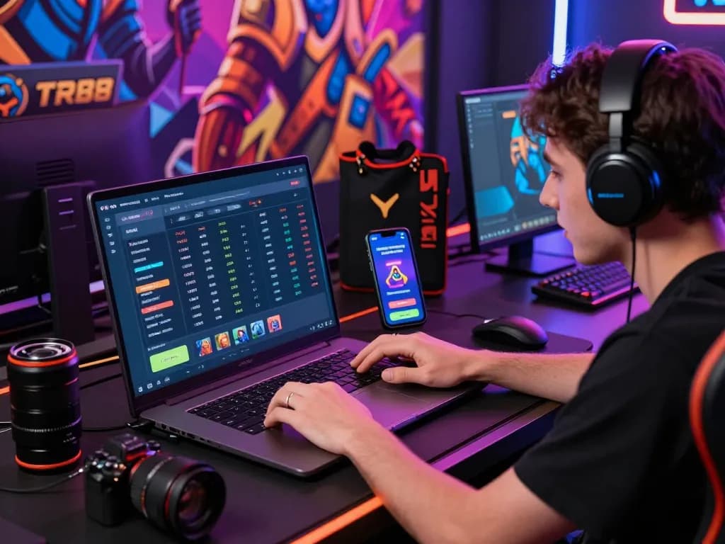 Engaging TR88 online gaming experience with analytics and vibrant atmosphere.