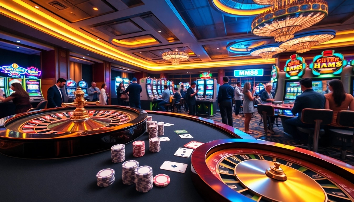 Experience excitement at MM88 with vibrant casino gaming elements and modern technology.