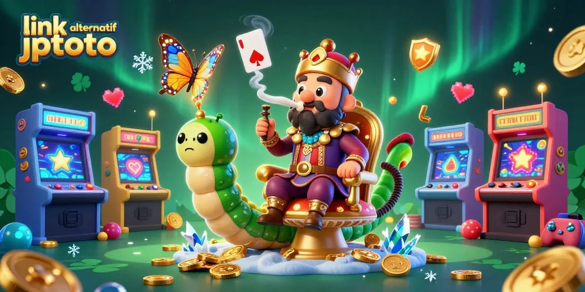 Mengalami keseruan dengan link alternatif jptoto, ilustrasi 3D menampilkan karakter dengan elemen permainan kasino interaktif.