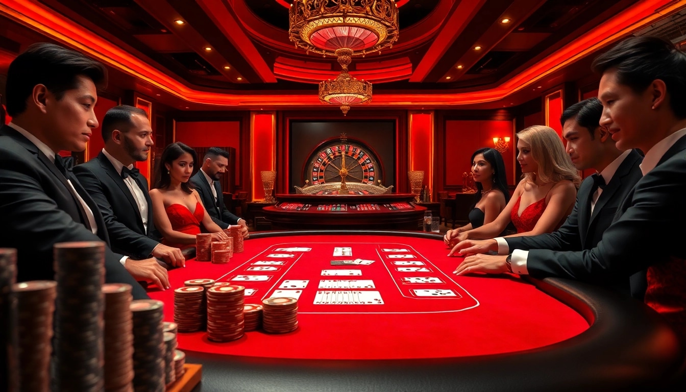 Experience the thrill of gambling at UU88.com with high-stakes poker action at a luxurious casino table.