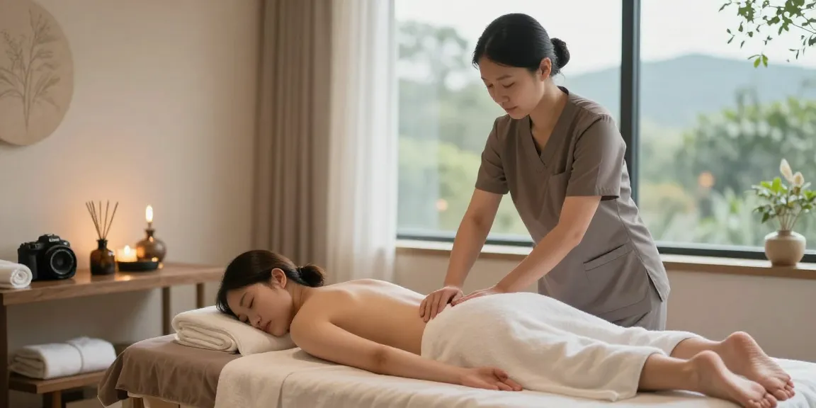 Relaxing 1인샵 therapy session showcasing a serene atmosphere with a skilled therapist and ambient decor.