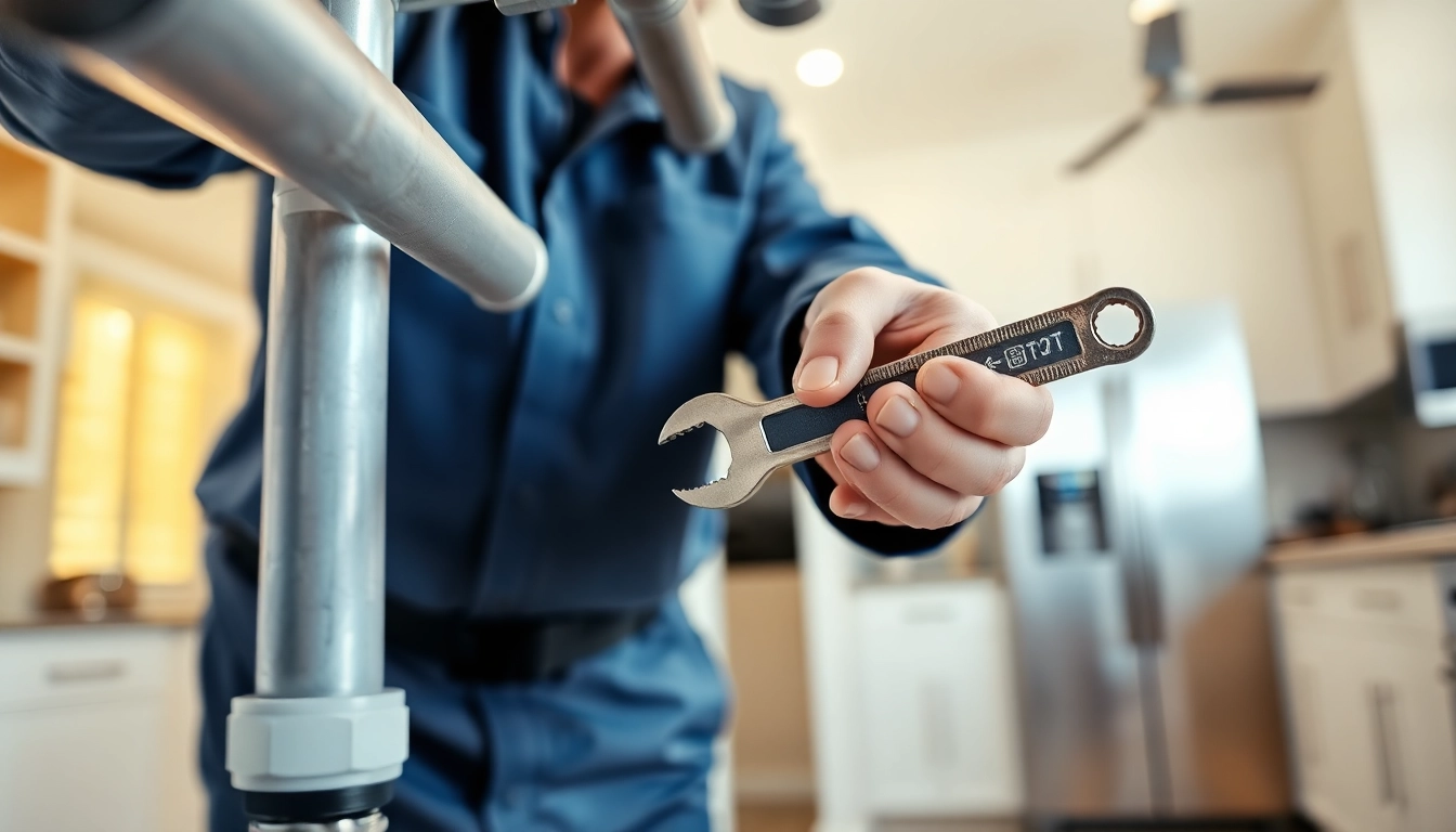 Experienced technician performing whole house repiping services Clearwater FL with professional tools.