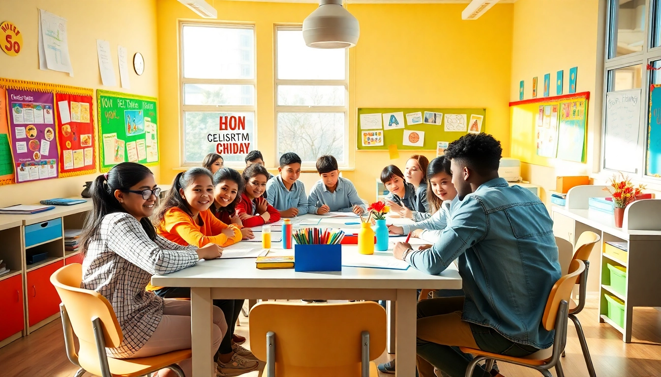 Students collaborating in an engaging classroom setting, emphasizing the importance of Education.