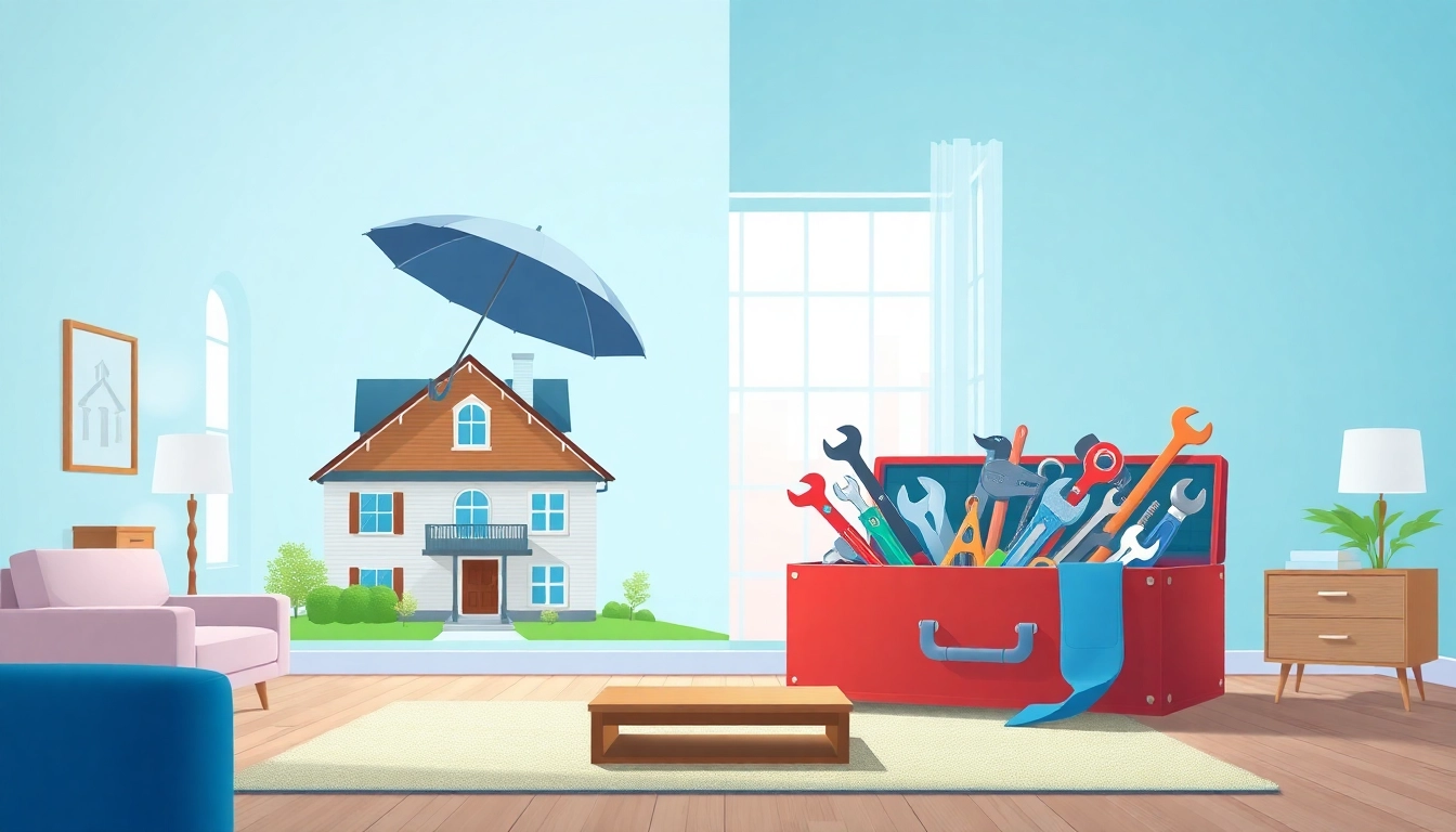 Understanding home warranty vs homeowners insurance explained through an engaging visual contrast.
