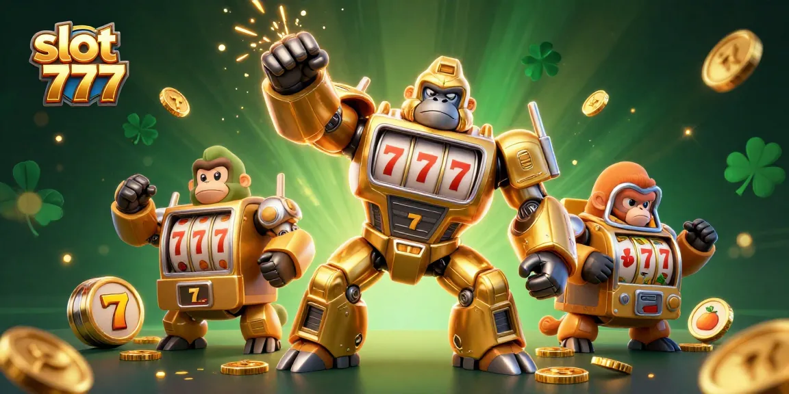 Menggandakan keseruan slot 777 dengan karakter gorila mekanik yang terbuat dari slot, melawan dengan koin meledak.