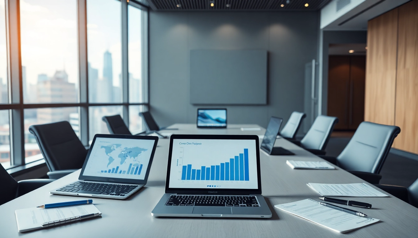 Engaging team analyzing b2b competitive intelligence data in a modern office setting.