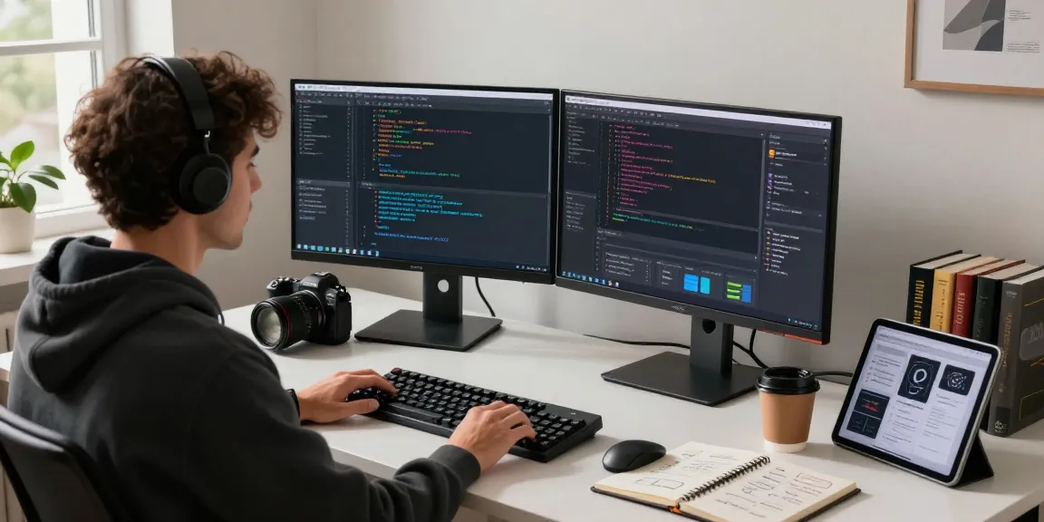 Enhance your 纸飞机下载 experience with a developer coding in a modern workspace.