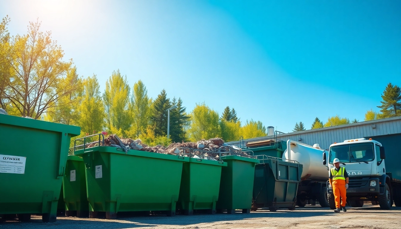 Cold Lake dump showcasing a well-managed waste facility, with dumpsters and natural surroundings.