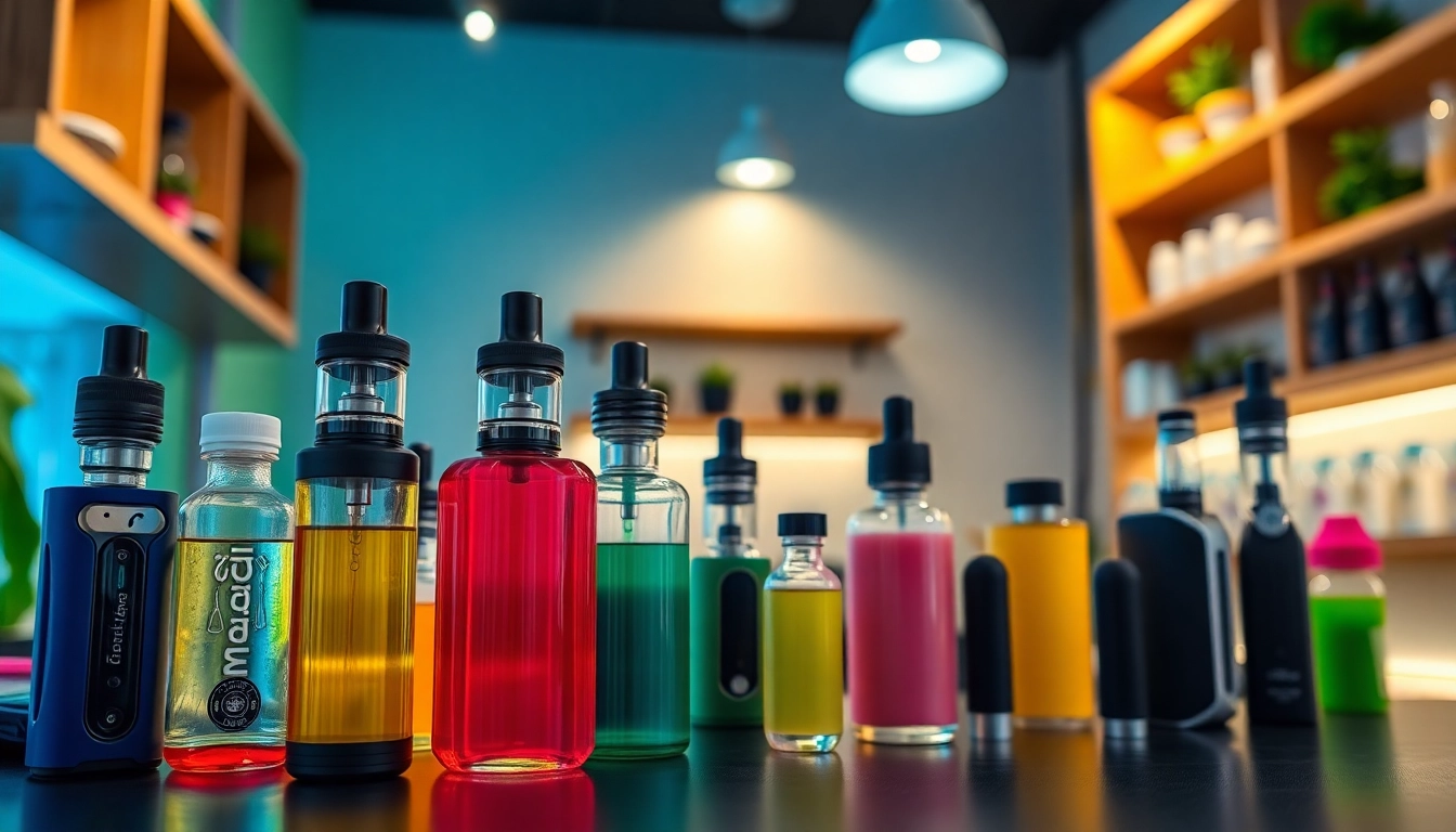 Explore vibrant vape products at Vape Juice Depot with colorful juices and sleek devices.