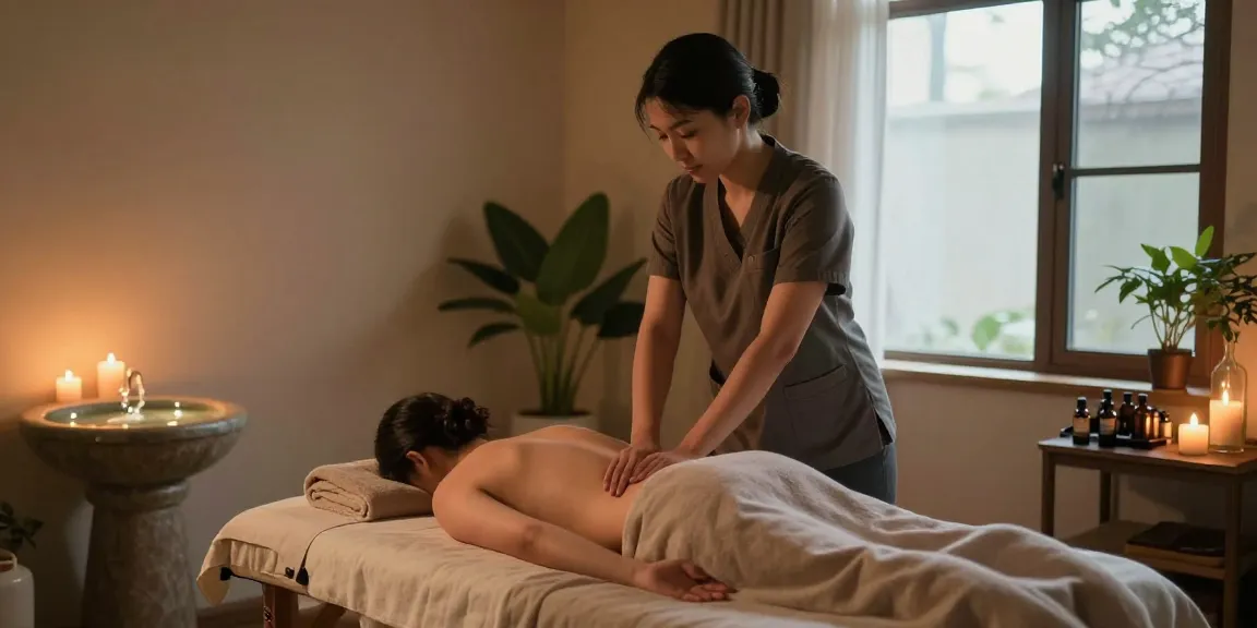 Swedish massage session in a tranquil therapy room, showcasing relaxing ambiance and professional techniques.