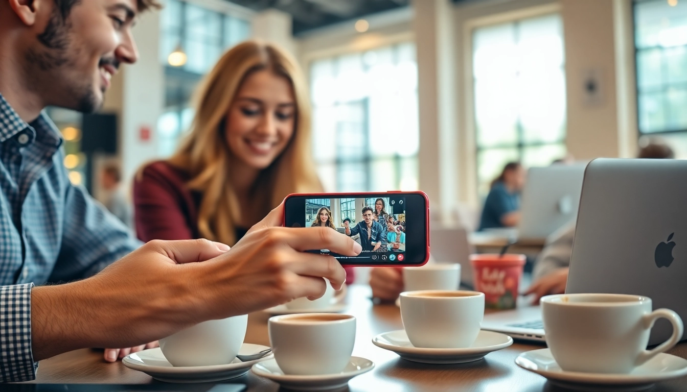tiktok いいね 購入を手にしている若者たちの活気あふれるシーン。
