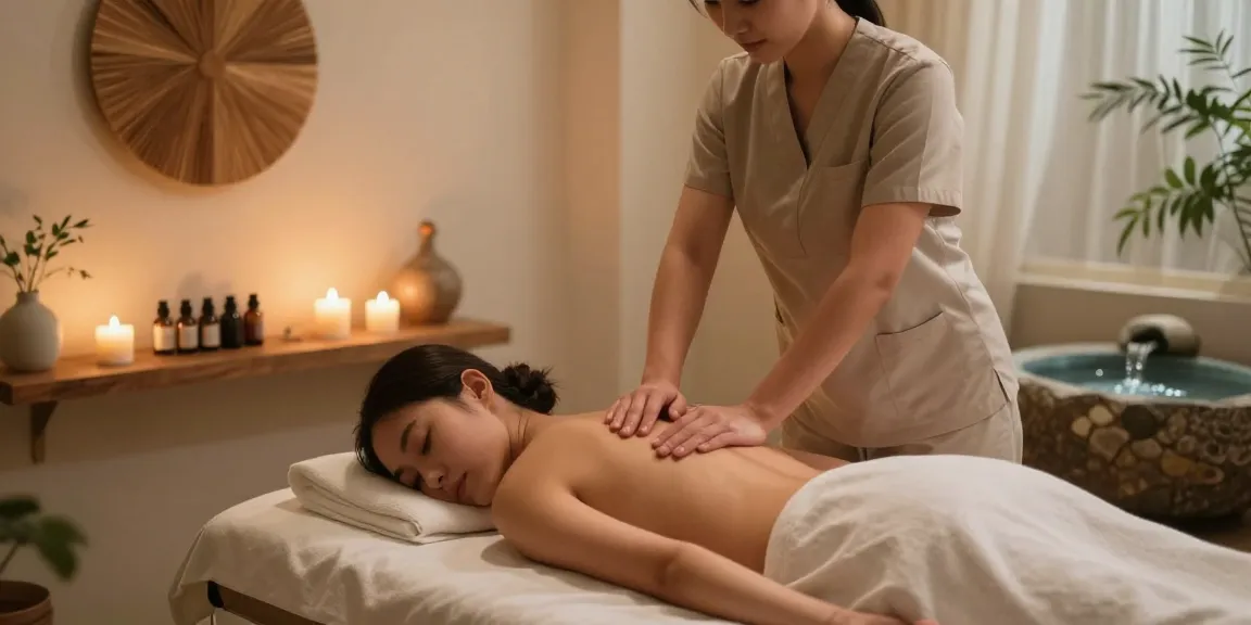 분당스웨디시 마사지 중인 고객과 치료사의 편안한 마사지룸 모습