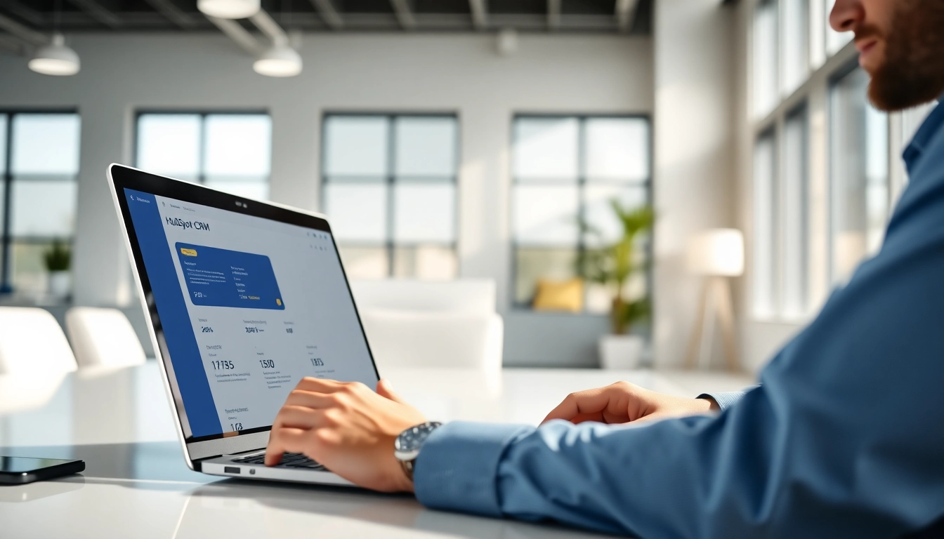 Maximize productivity with hubspot crm free in a stylish office environment.