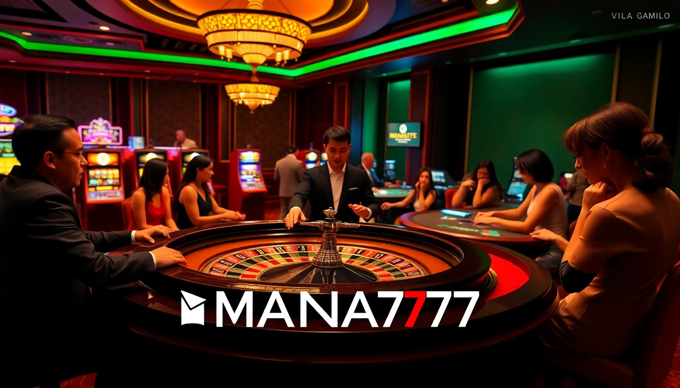 MANA777 elevates online gaming experiences with vibrant casino atmosphere and engaging slot machines.