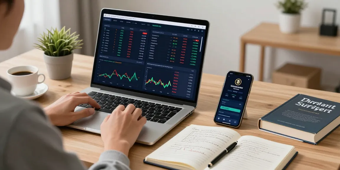legit cloud mining platform analysis in a modern cryptocurrency workspace with charts, digital wallet, and trading notes.