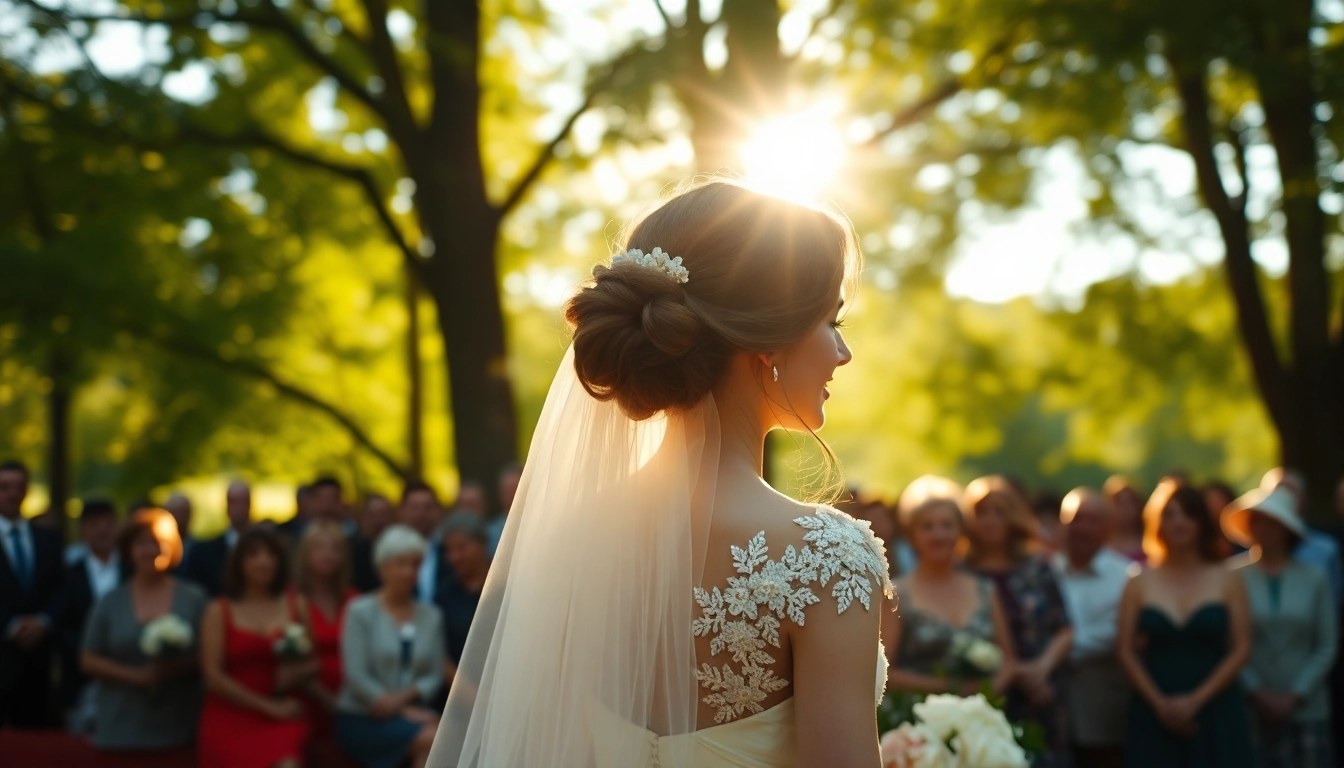 Capture of an edmonton videographer filming a wedding in a sunny outdoor setting.