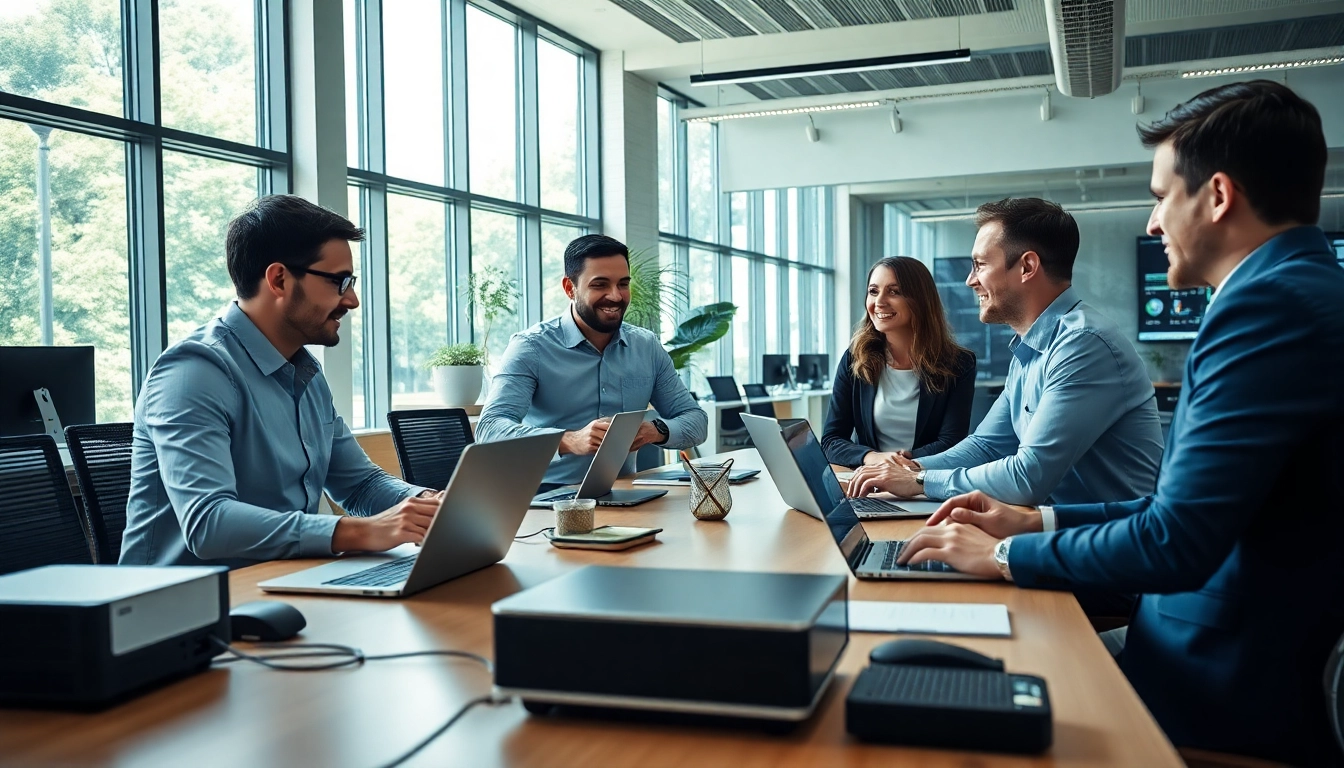 Seek managed it services near me with experts collaborating in a professional office setting.