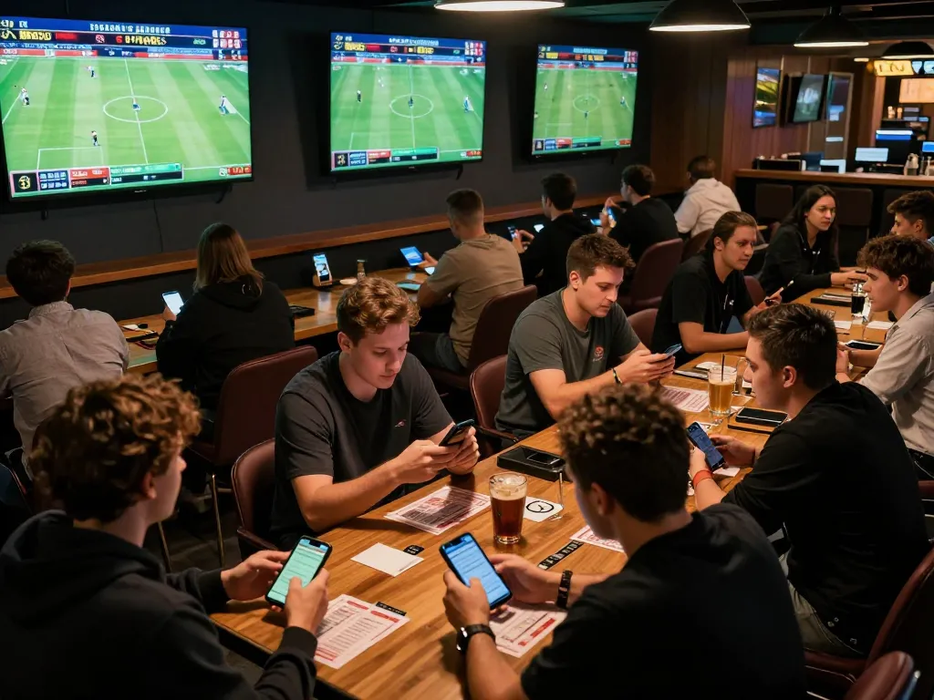 Exciting sports betting environment featuring fans placing bets on situs parlay live matches in 2026.